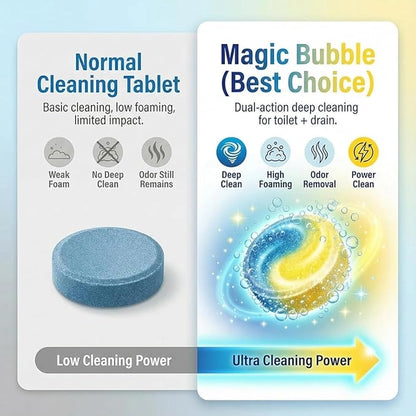 Magic Bubble Dual-Action Toilet & Drain Cleaning Tablets (24 Tablets)
